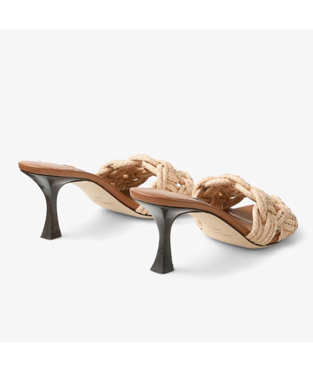 JIMMY CHOO Коричневые кожаные мюли, фото 6