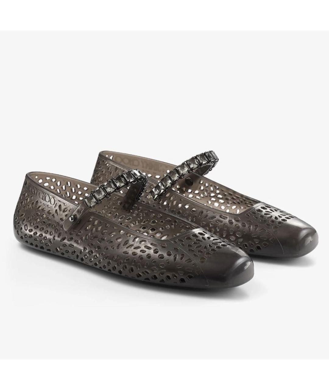 JIMMY CHOO Черные резиновые балетки, фото 3