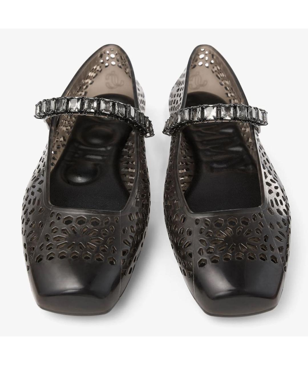 JIMMY CHOO Черные резиновые балетки, фото 5
