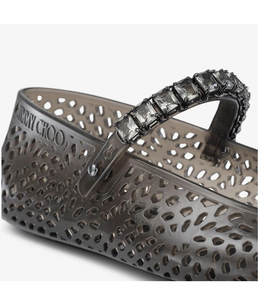 JIMMY CHOO Черные резиновые балетки, фото 4
