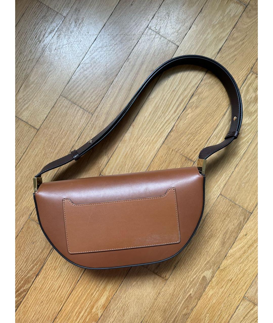 BURBERRY Горчичная кожаная сумка через плечо, фото 2