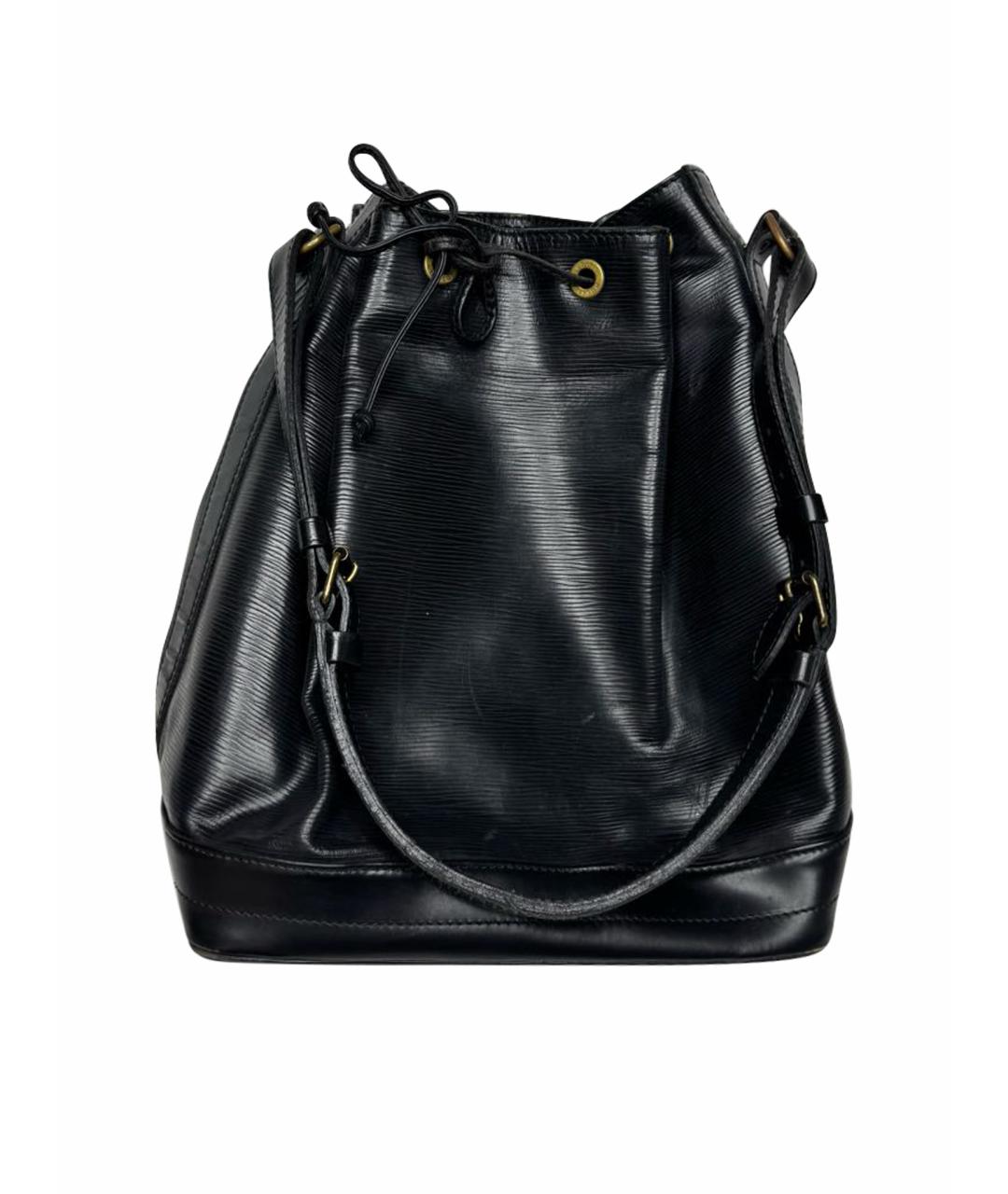 LOUIS VUITTON Черная кожаная сумка тоут, фото 1