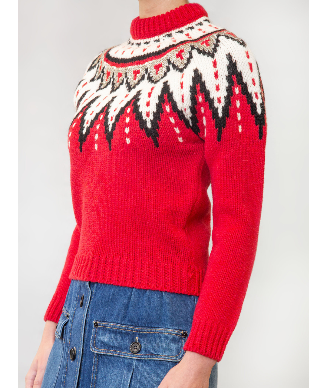 SAINT LAURENT Красный шерстяной джемпер / свитер, фото 2