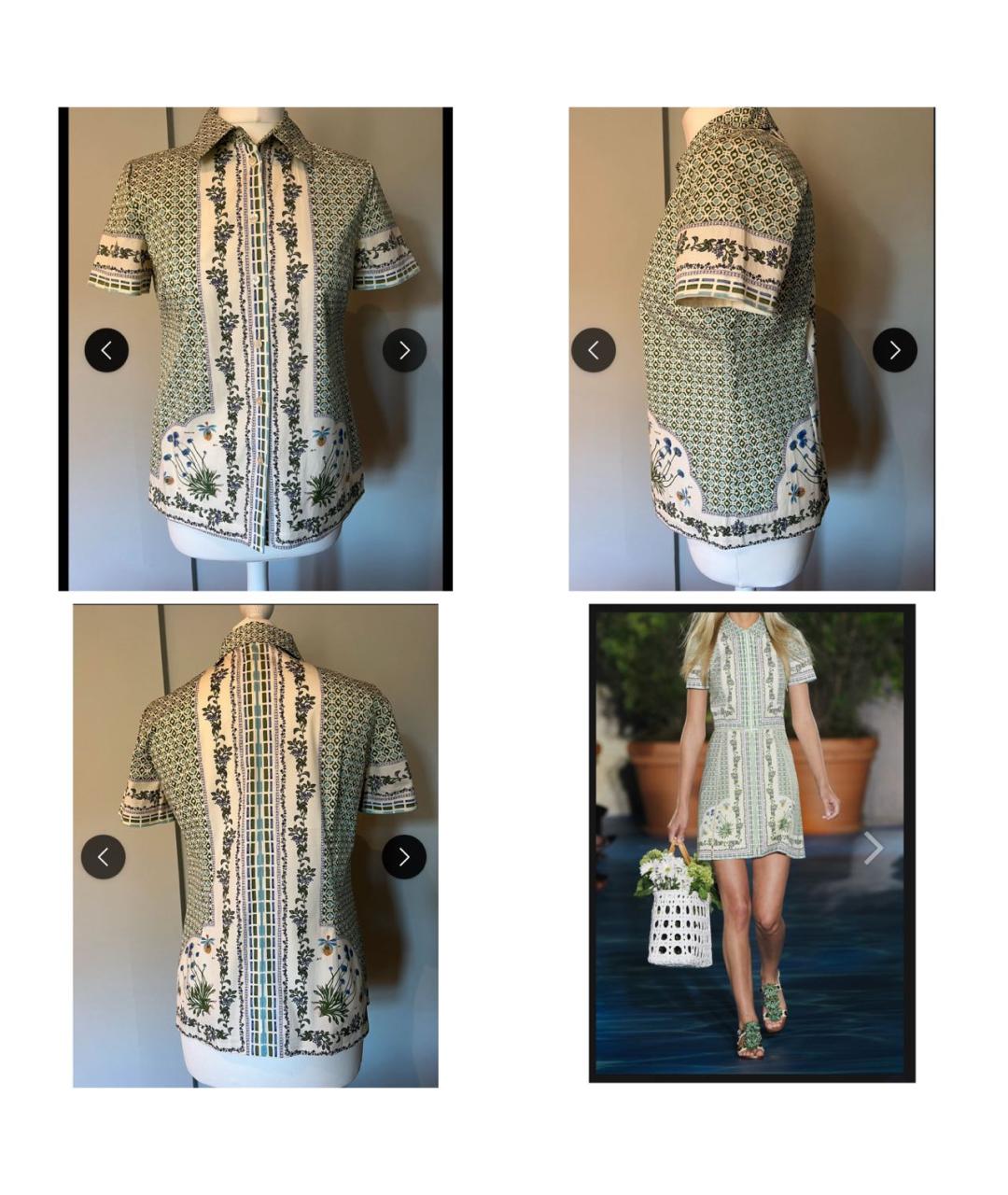 TORY BURCH Мульти хлопко-эластановая рубашка, фото 8