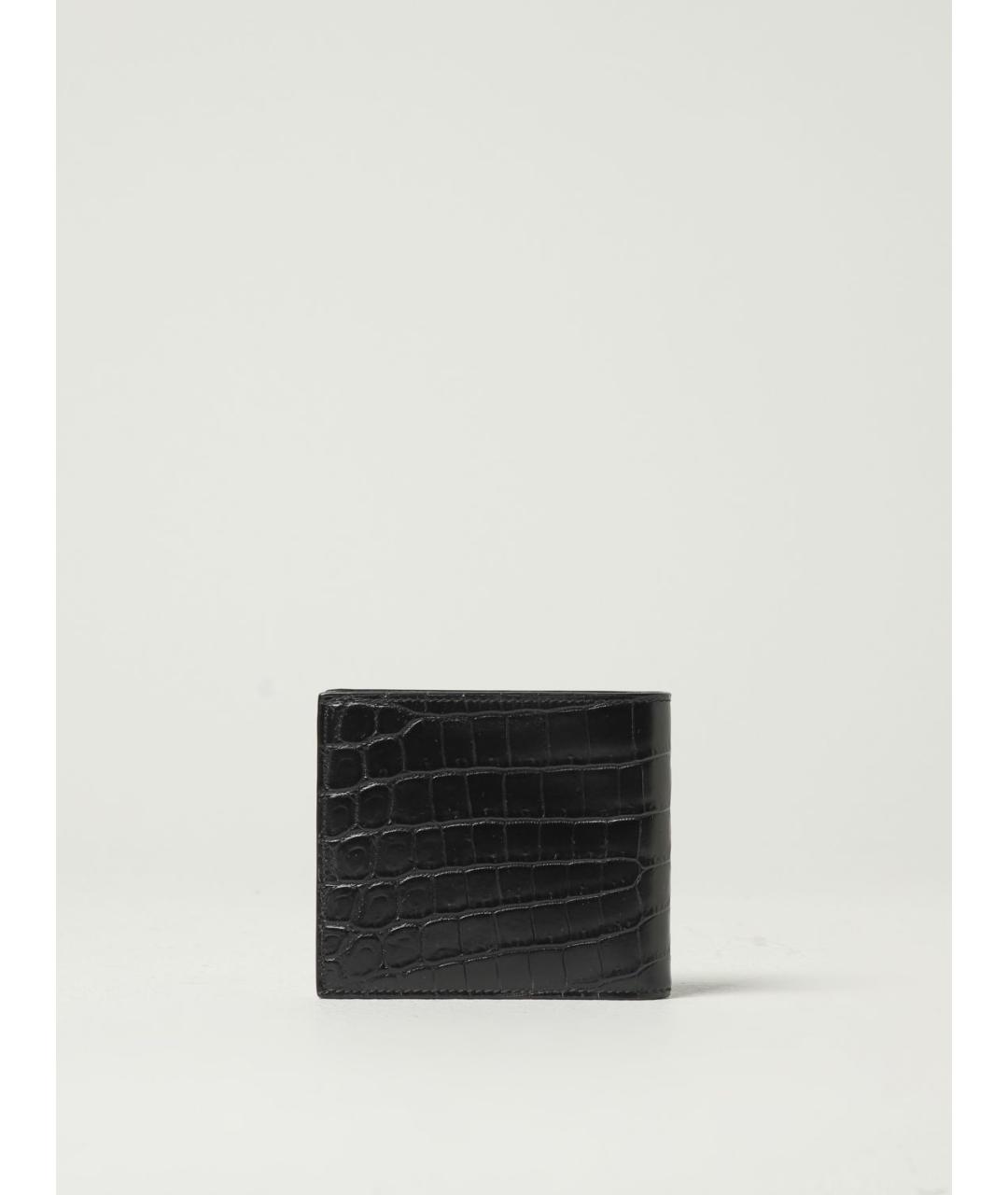 SAINT LAURENT Черный кожаный кошелек, фото 3