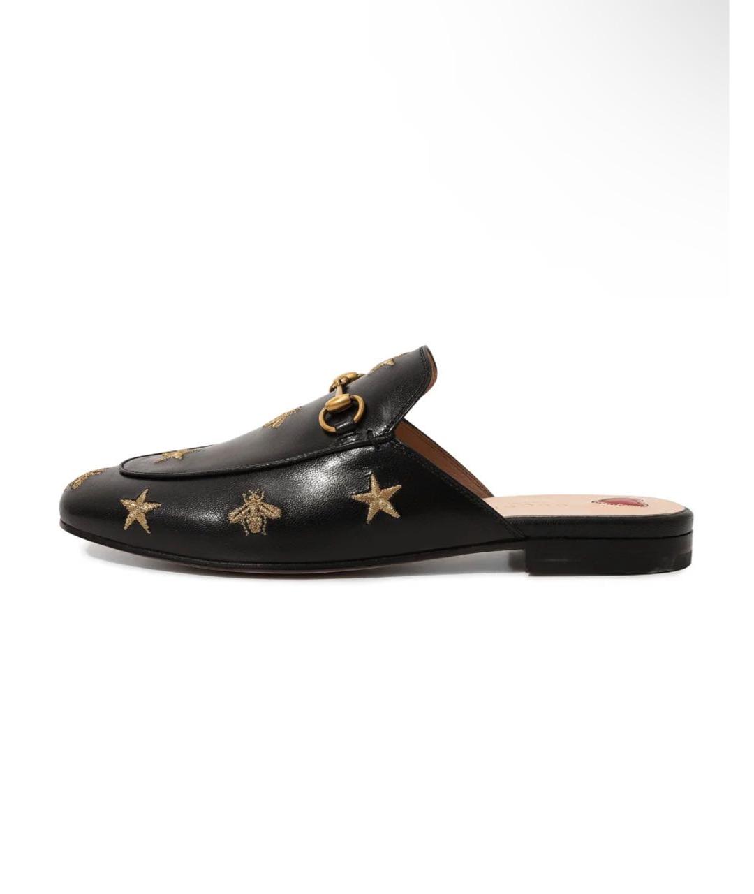 GUCCI Черные кожаные мюли, фото 7