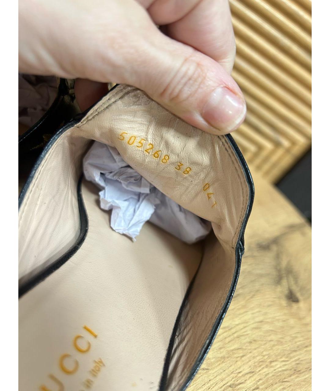 GUCCI Черные кожаные мюли, фото 6