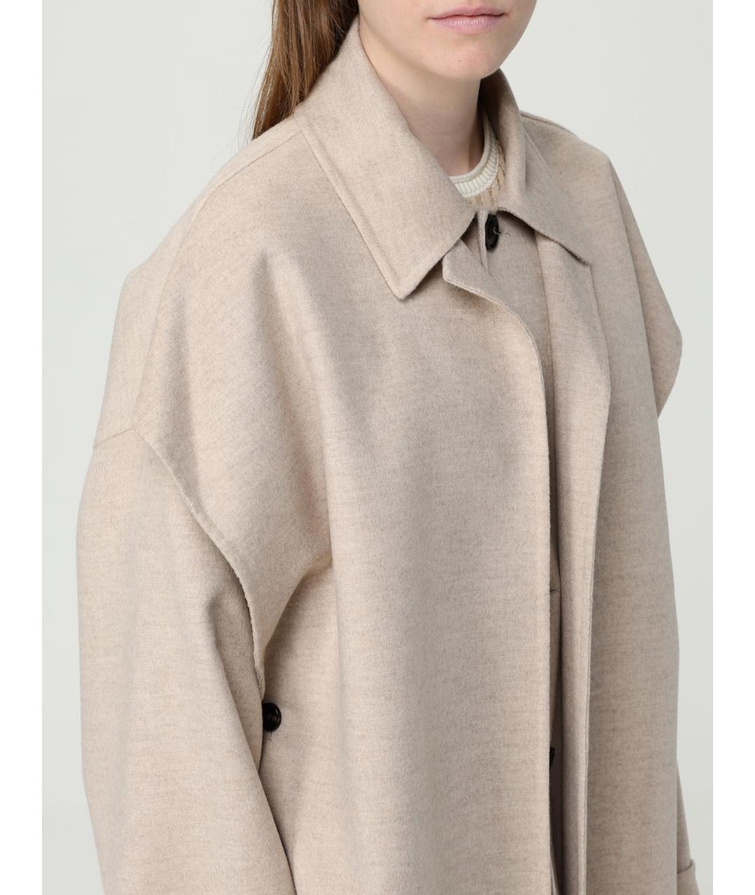 BOTTEGA VENETA Бежевое пальто, фото 4