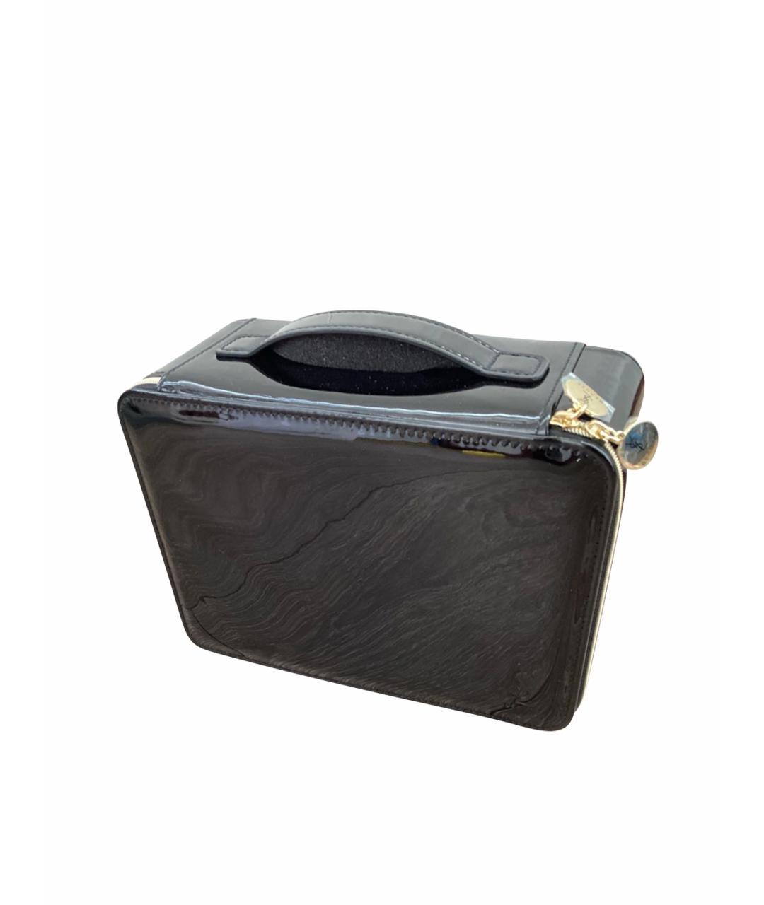 YVES SAINT LAURENT BEAUTY Черная косметичка из лакированной кожи, фото 1