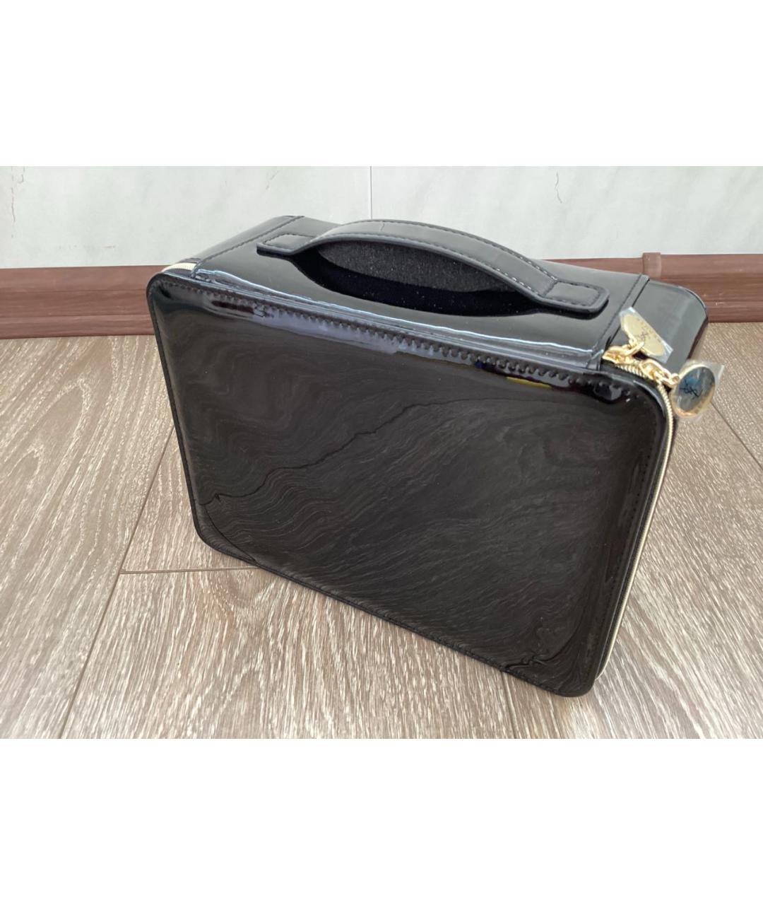 YVES SAINT LAURENT BEAUTY Черная косметичка из лакированной кожи, фото 9