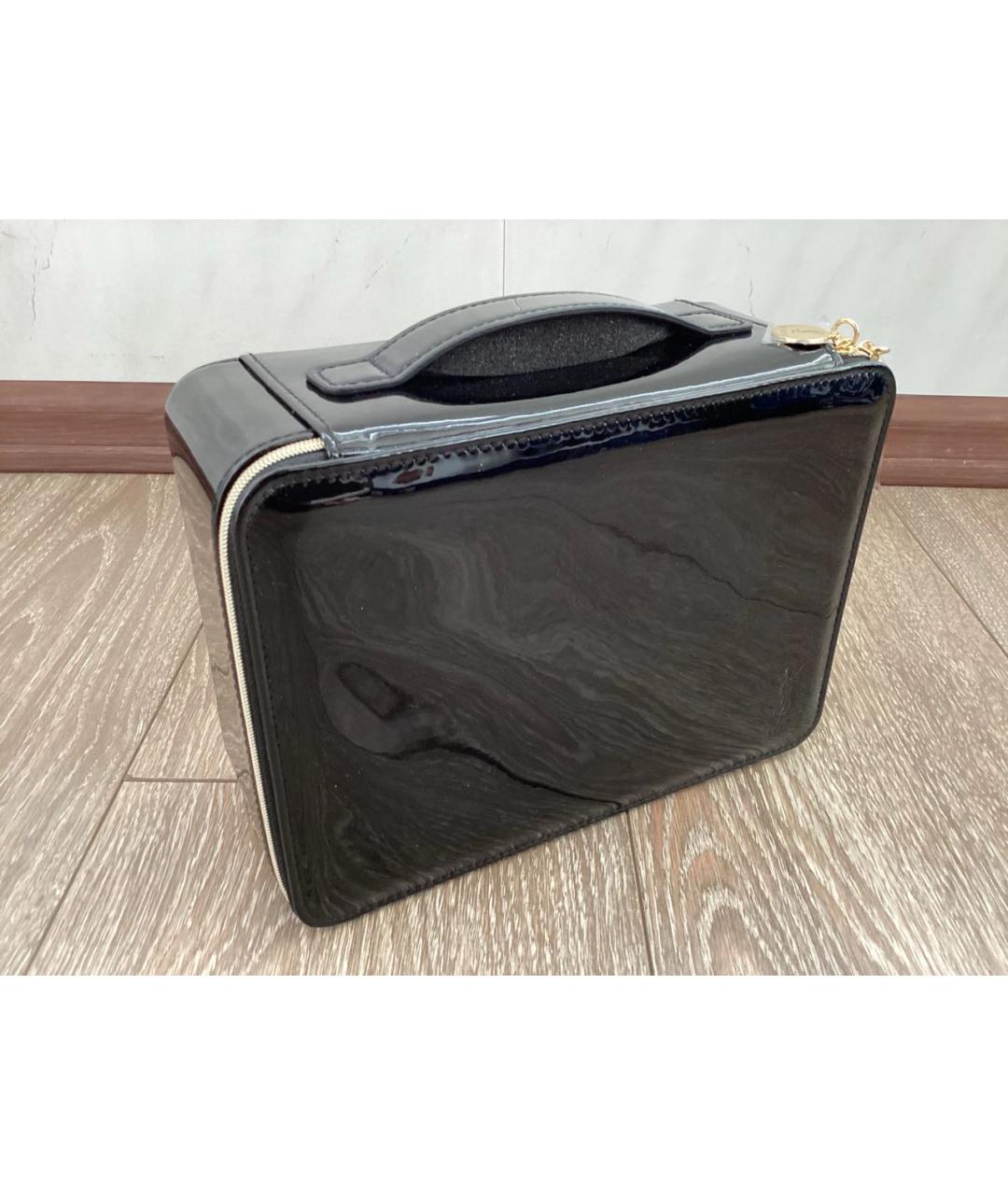 YVES SAINT LAURENT BEAUTY Черная косметичка из лакированной кожи, фото 3