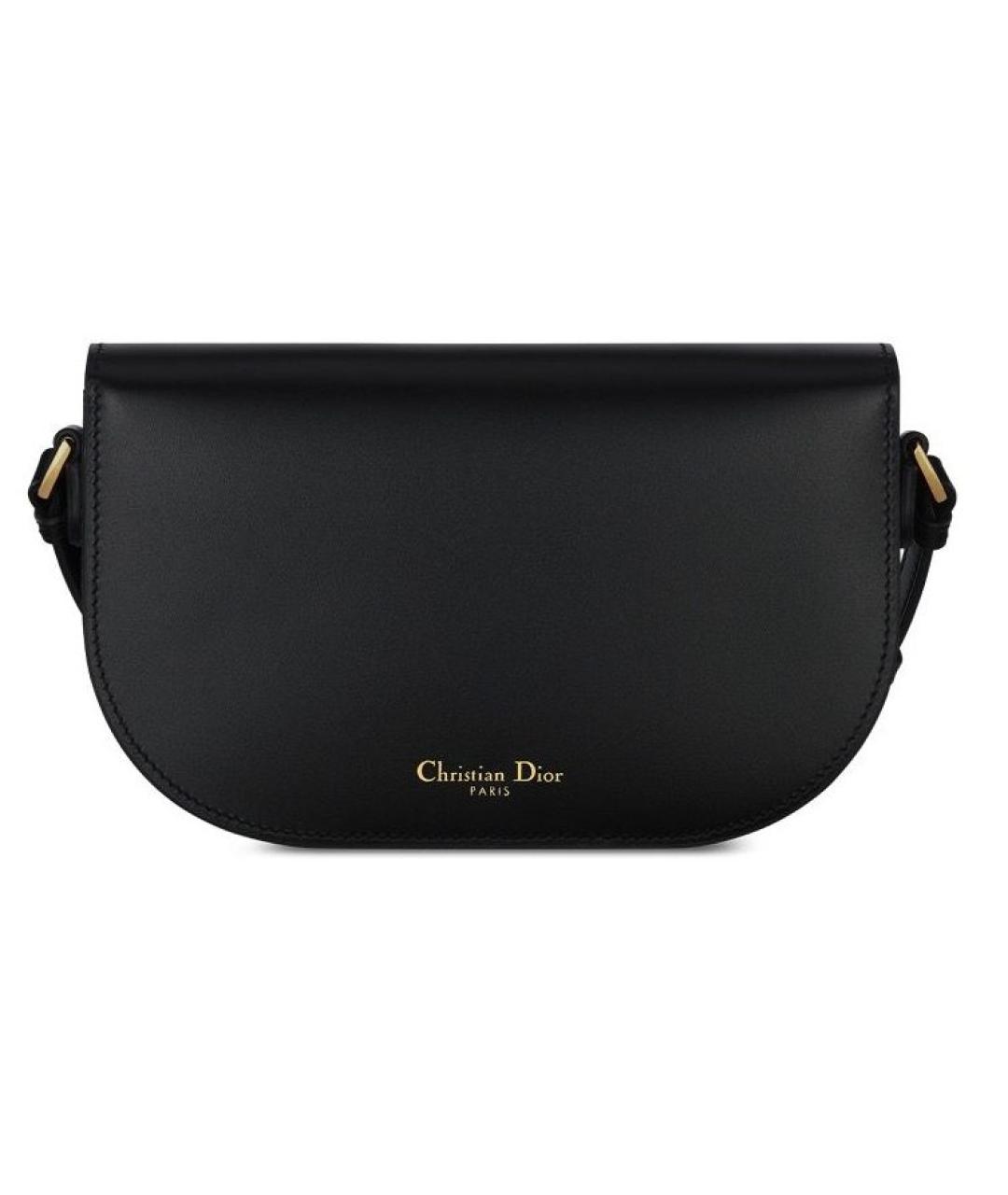 CHRISTIAN DIOR Черная кожаная сумка через плечо, фото 4