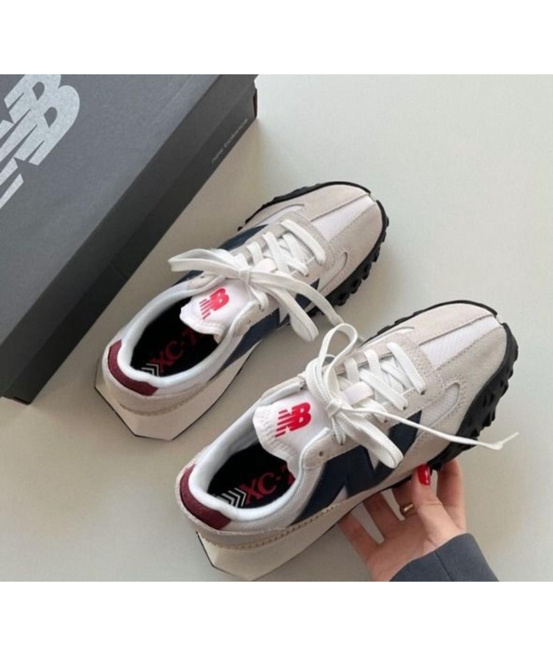 NEW BALANCE Белые замшевые низкие кроссовки / кеды, фото 8