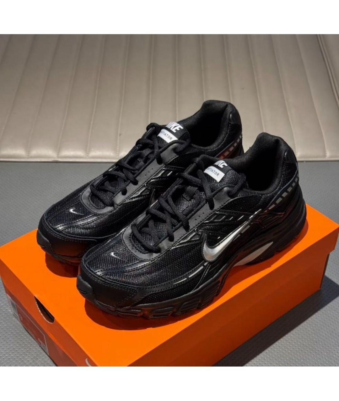 NIKE Черные текстильные низкие кроссовки / кеды, фото 6