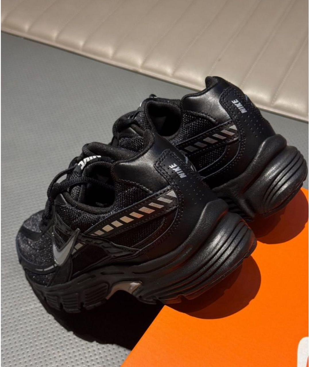 NIKE Черные текстильные низкие кроссовки / кеды, фото 7
