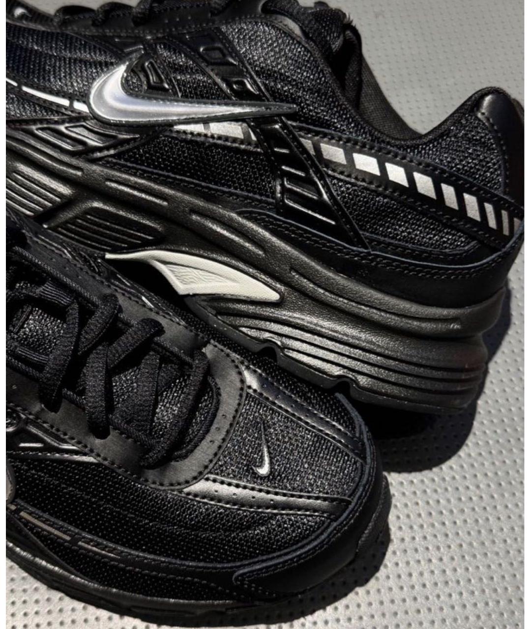 NIKE Черные текстильные низкие кроссовки / кеды, фото 8