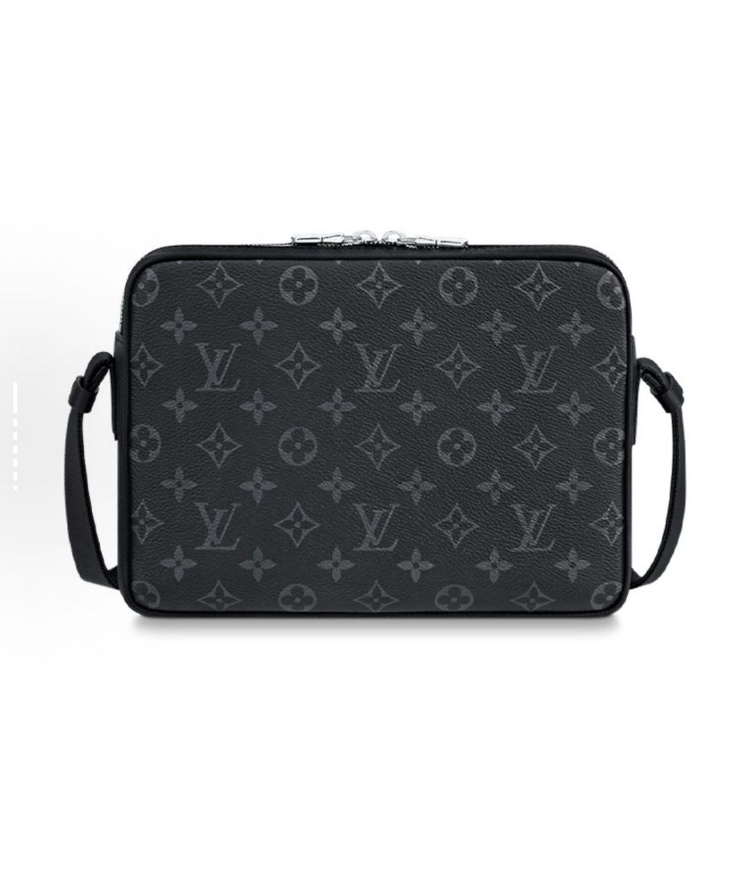 LOUIS VUITTON Черная сумка на плечо из искусственной кожи, фото 3