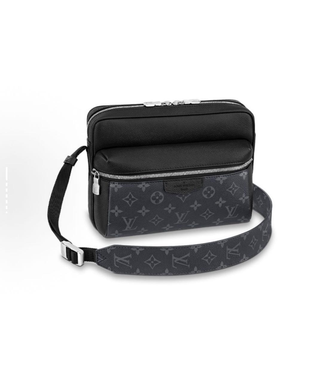 LOUIS VUITTON Черная сумка на плечо из искусственной кожи, фото 6