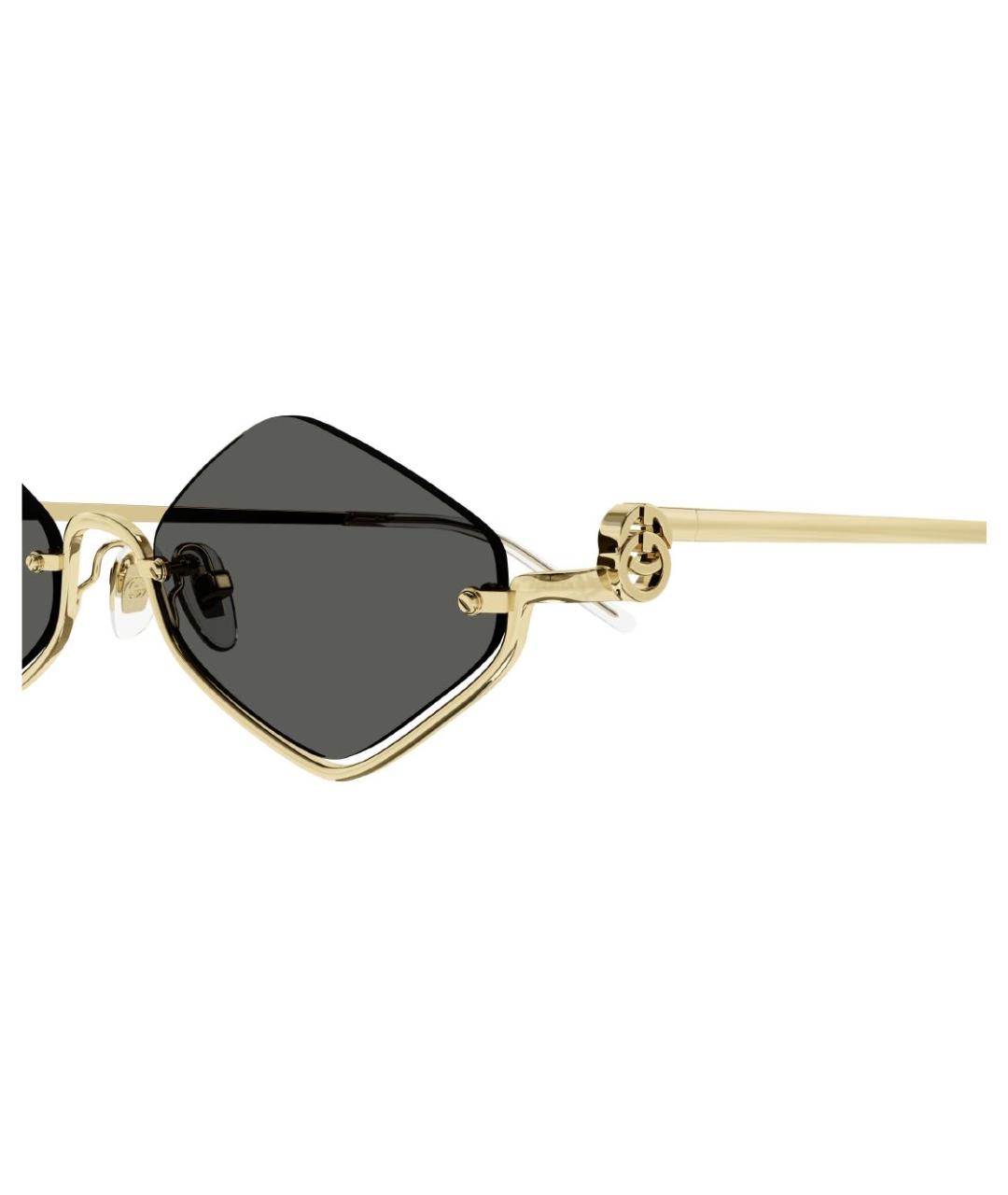 GUCCI Черные металлические солнцезащитные очки, фото 3