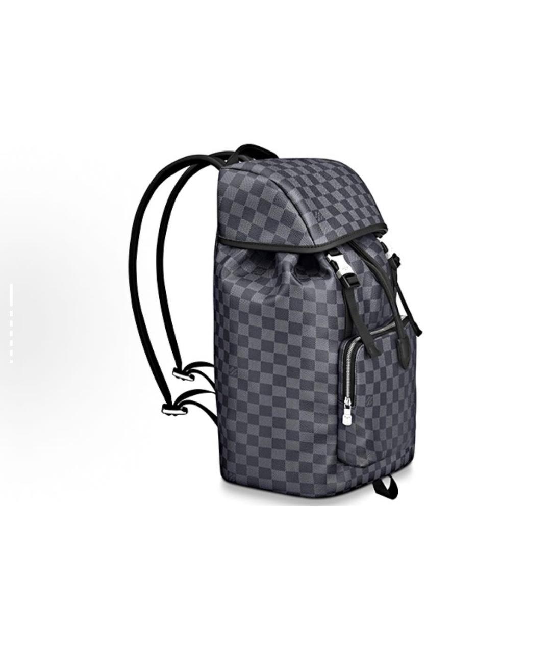 LOUIS VUITTON Черный рюкзак из искусственной кожи, фото 2