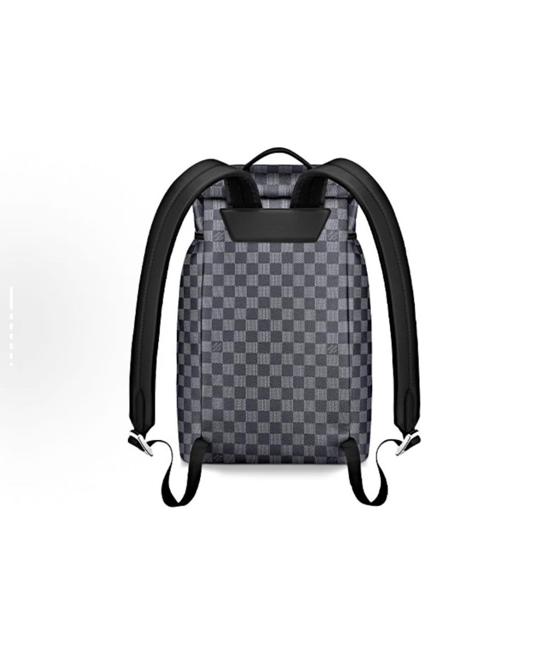 LOUIS VUITTON Черный рюкзак из искусственной кожи, фото 4