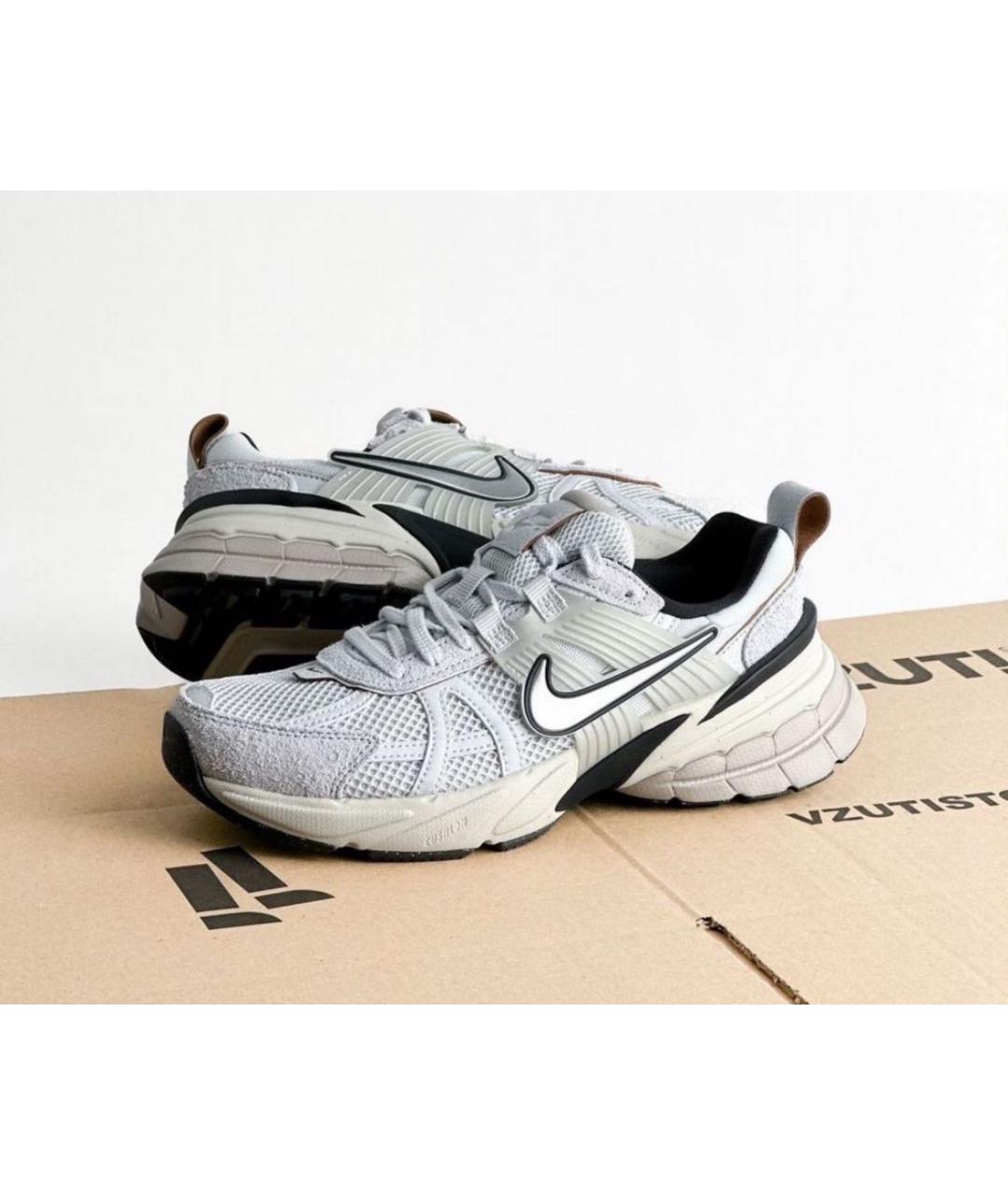 NIKE Серые замшевые низкие кроссовки / кеды, фото 5