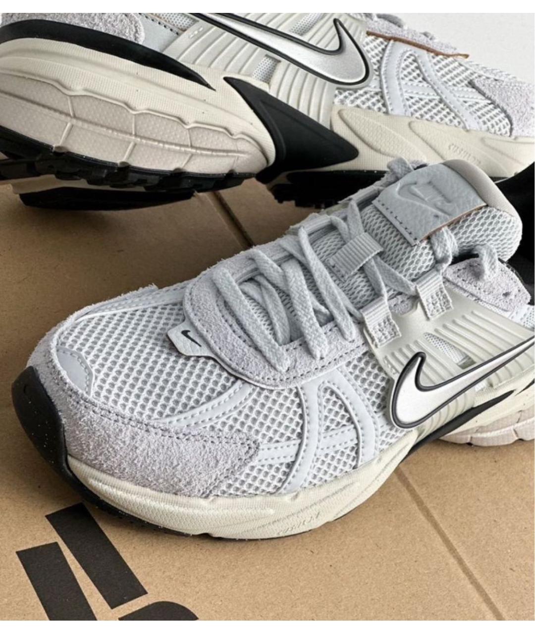 NIKE Серые замшевые низкие кроссовки / кеды, фото 7