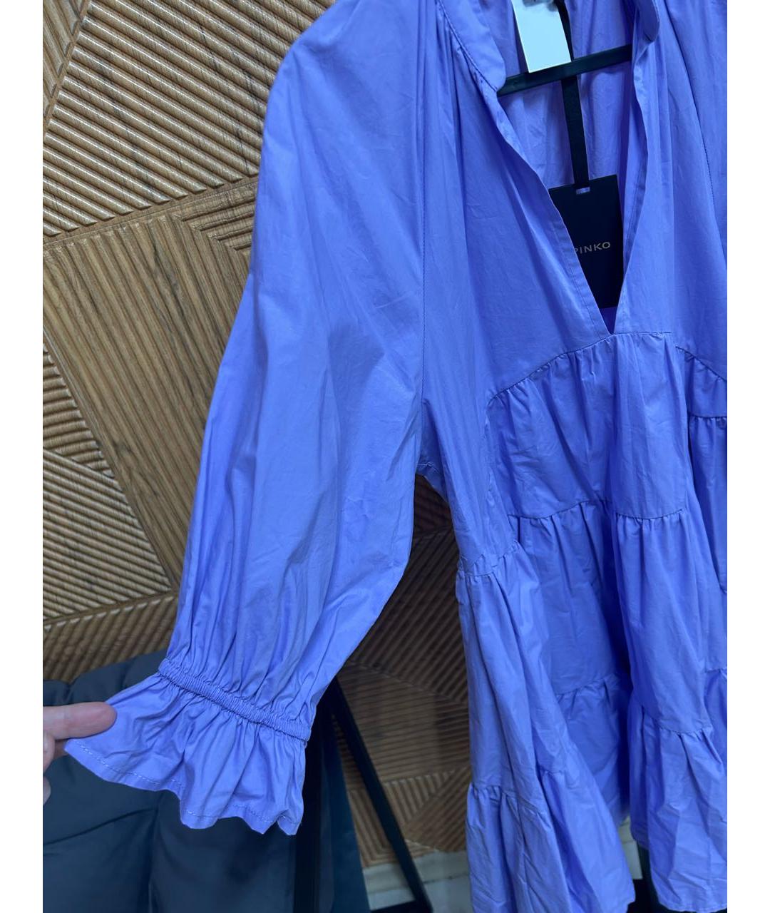 PINKO Фиолетовое хлопковое повседневное платье, фото 4