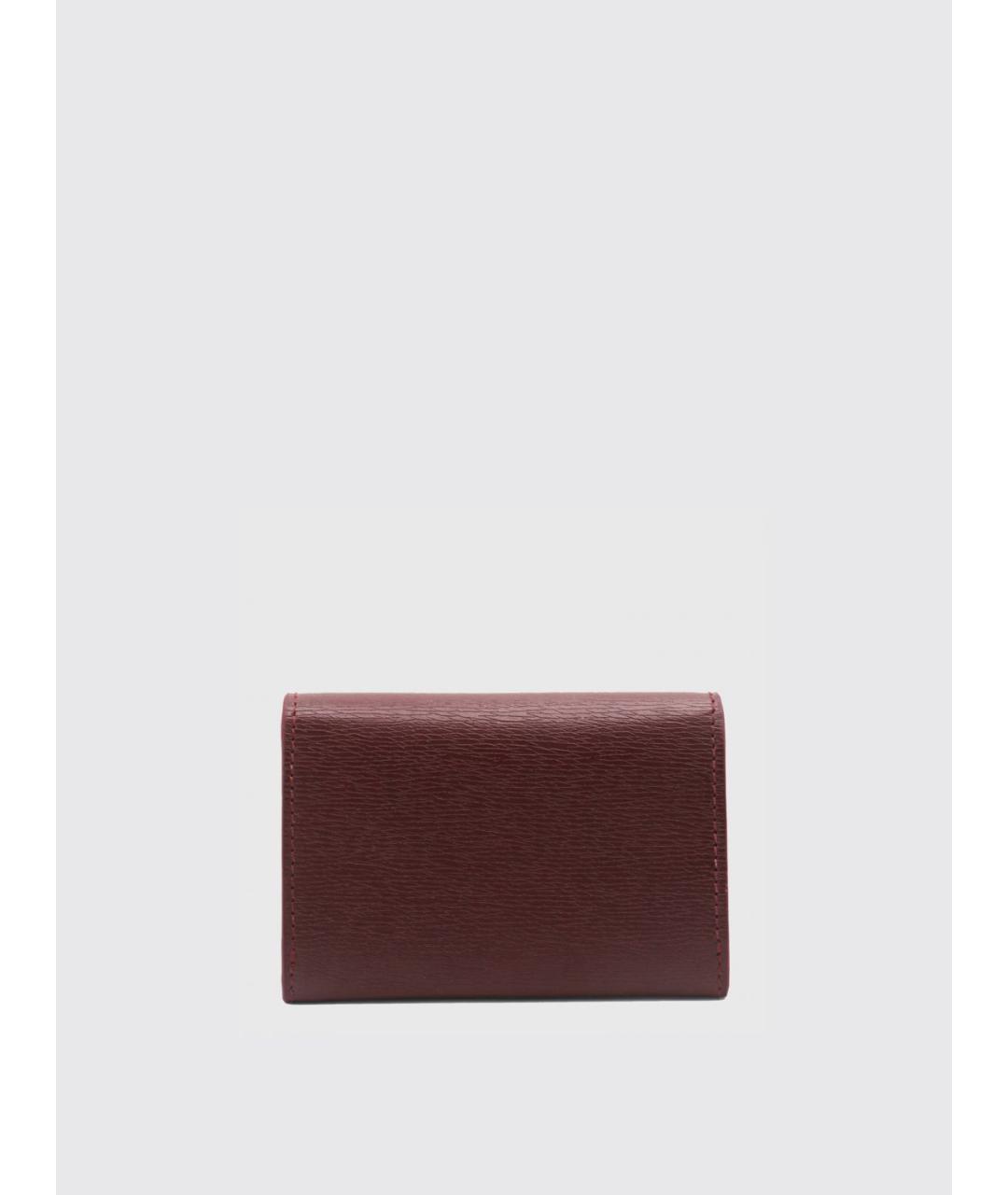 GUCCI Бордовый кожаный кошелек, фото 3