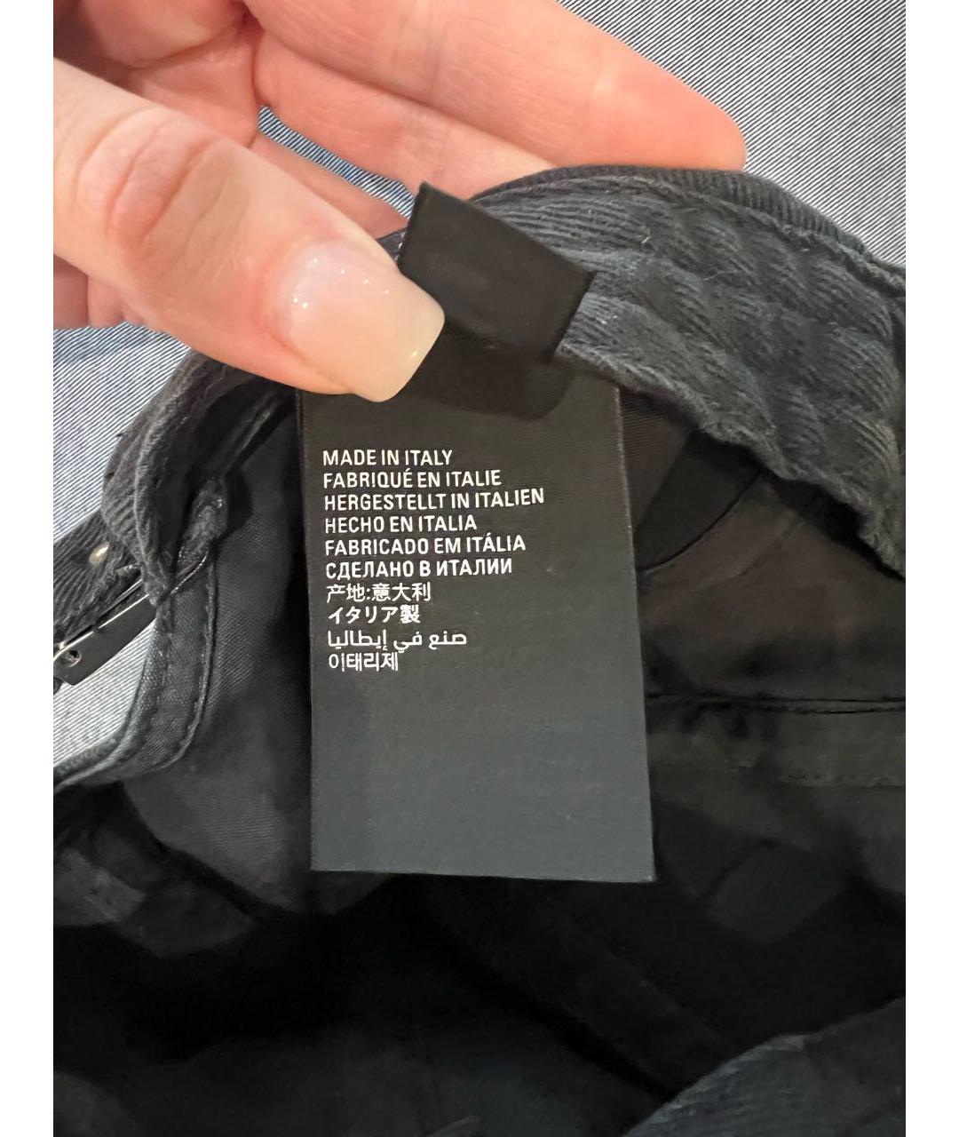 BALENCIAGA Антрацитовая хлопковая кепка, фото 6