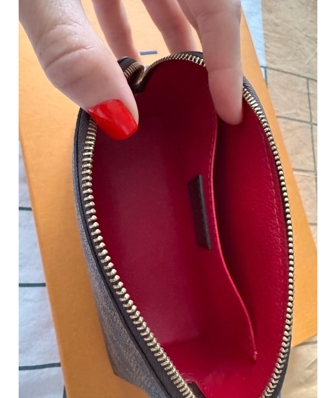 LOUIS VUITTON BEAUTY Коричневая кожаная косметичка, фото 4