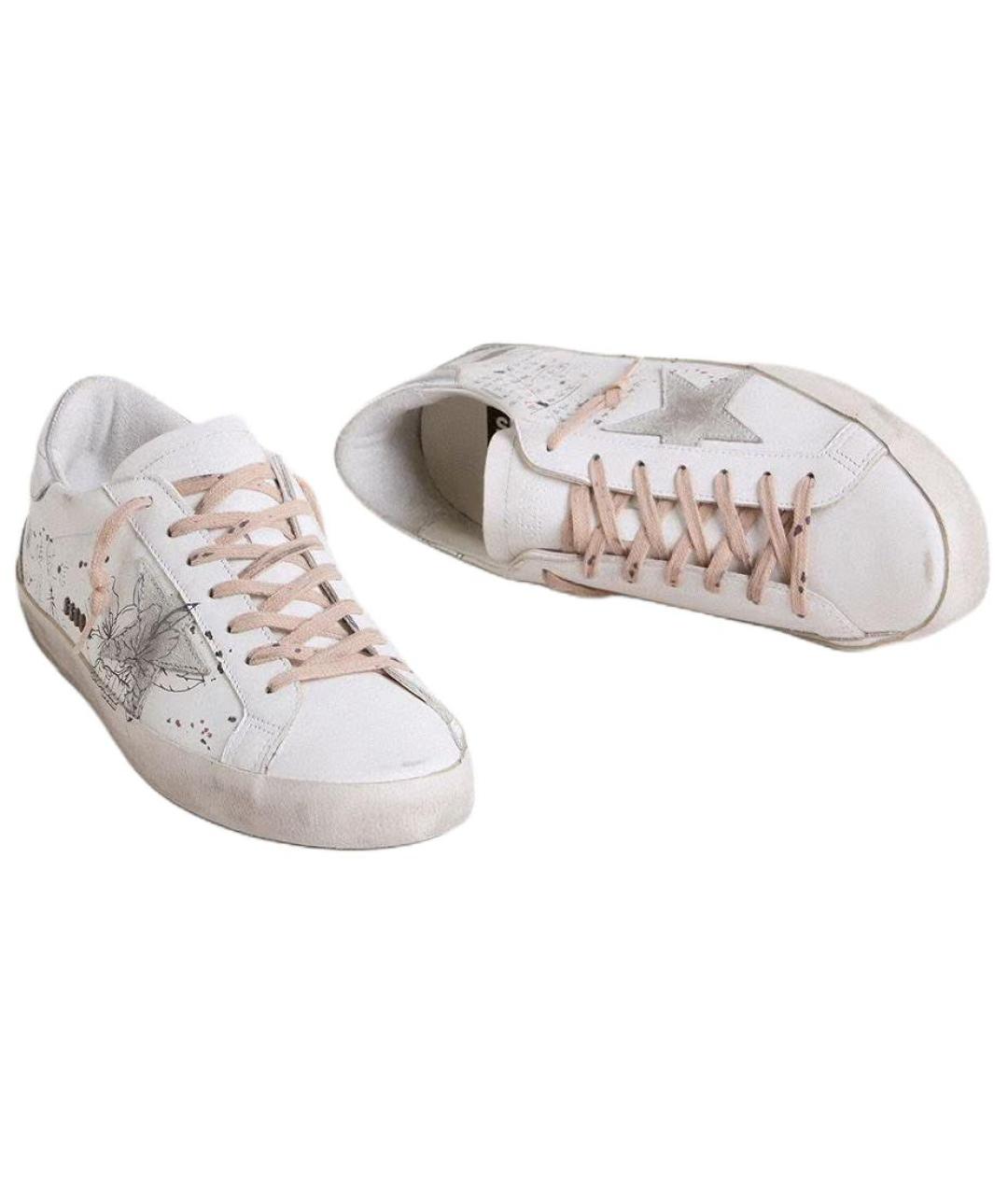 GOLDEN GOOSE DELUXE BRAND Белые кожаные кеды, фото 3