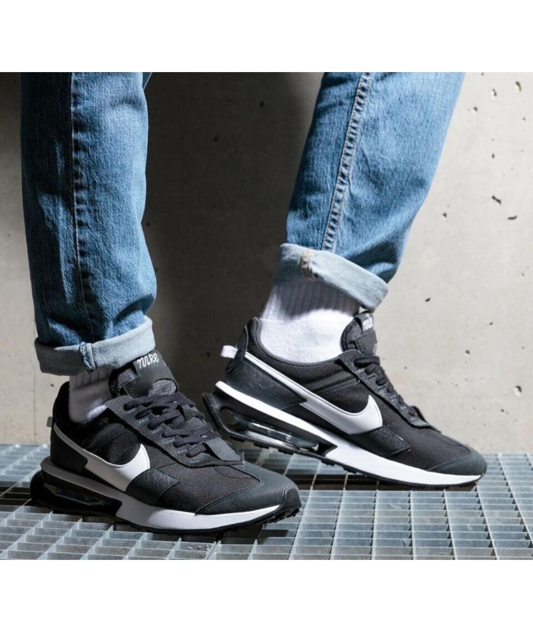 NIKE Черные текстильные низкие кроссовки / кеды, фото 8