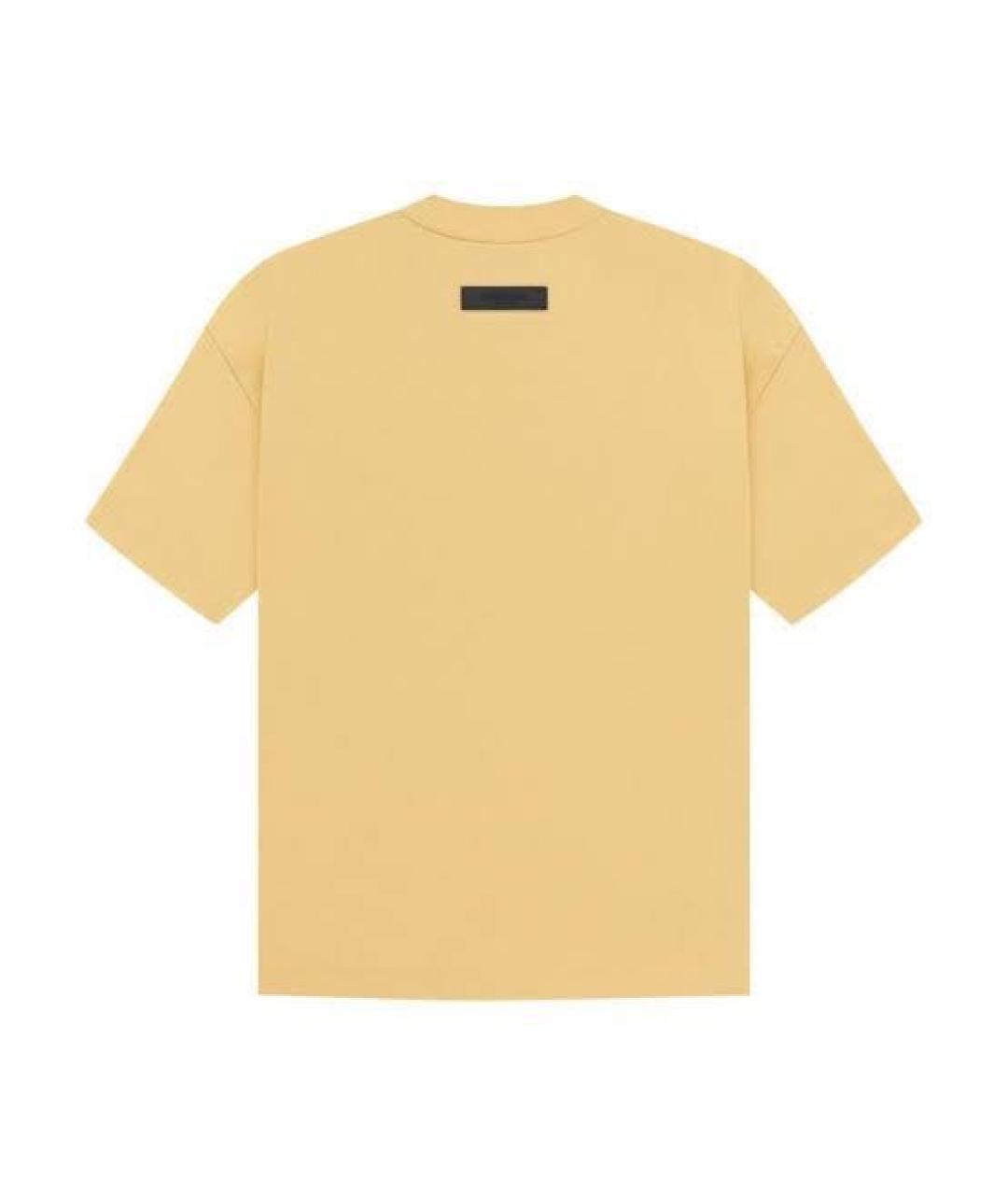 FEAR OF GOD ESSENTIALS Желтая хлопковая футболка, фото 2
