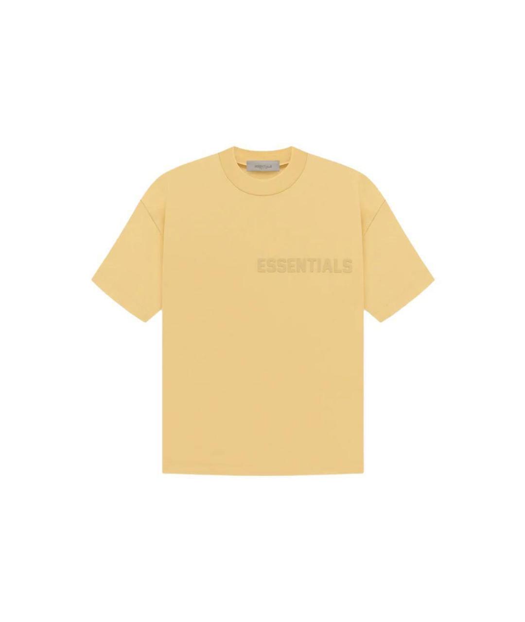 FEAR OF GOD ESSENTIALS Желтая хлопковая футболка, фото 1