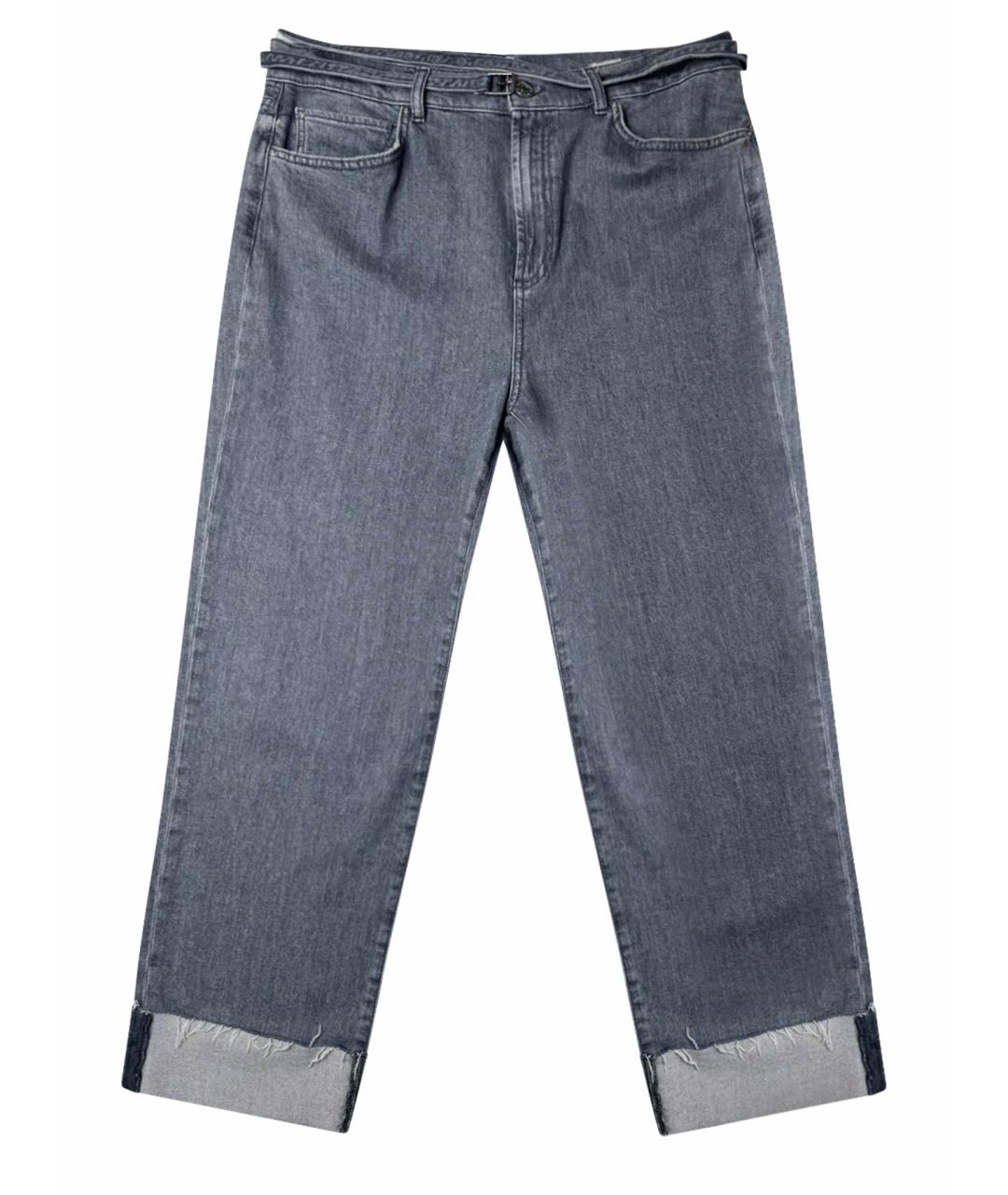MAX MARA Синие хлопковые прямые джинсы, фото 1