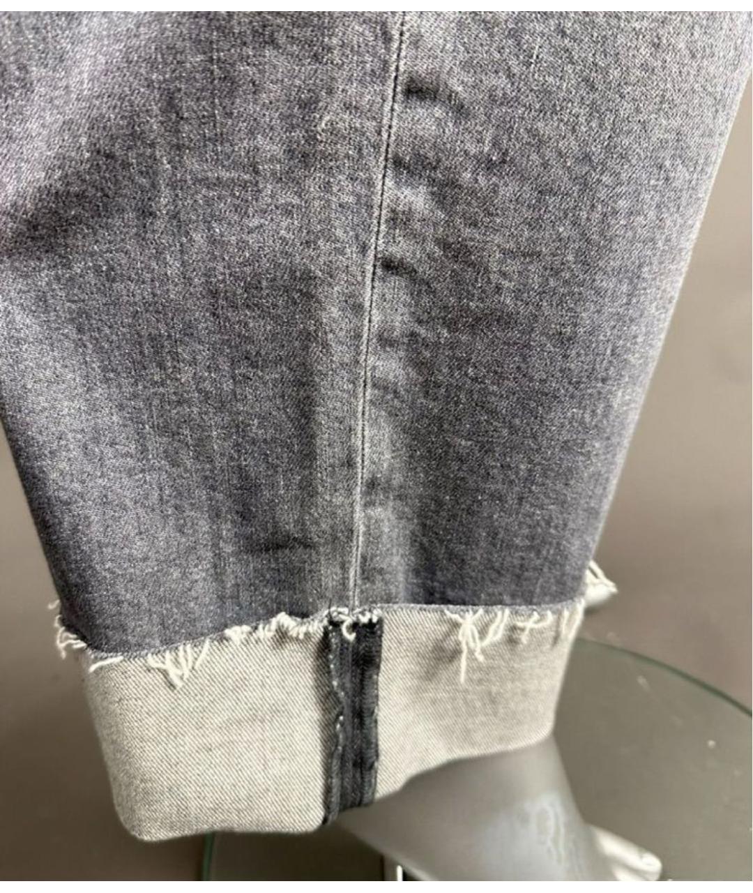MAX MARA Синие хлопковые прямые джинсы, фото 3