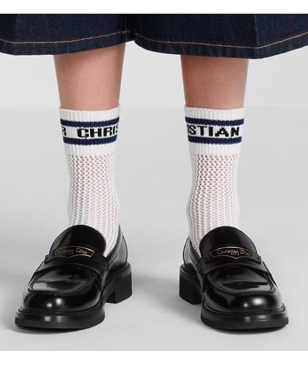 CHRISTIAN DIOR Черные кожаные лоферы, фото 2