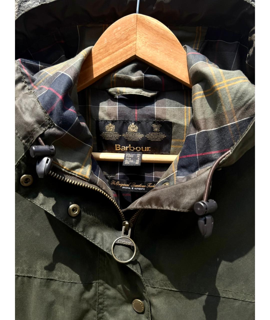 BARBOUR Зеленая хлопковая куртка, фото 6