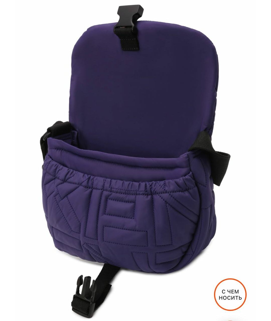 KENZO Фиолетовая тканевая сумка тоут, фото 4