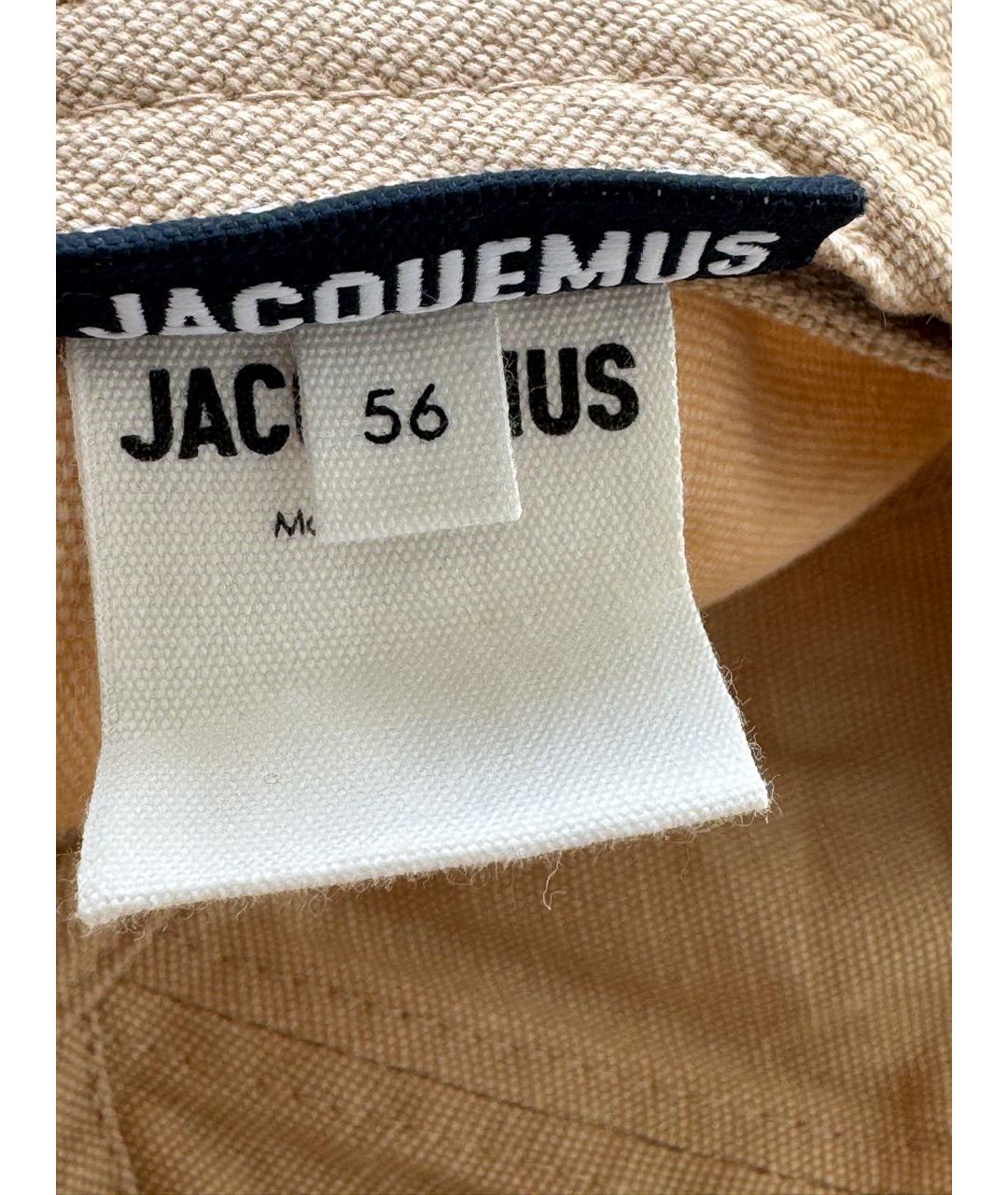 JACQUEMUS Бежевая хлопковая кепка, фото 5