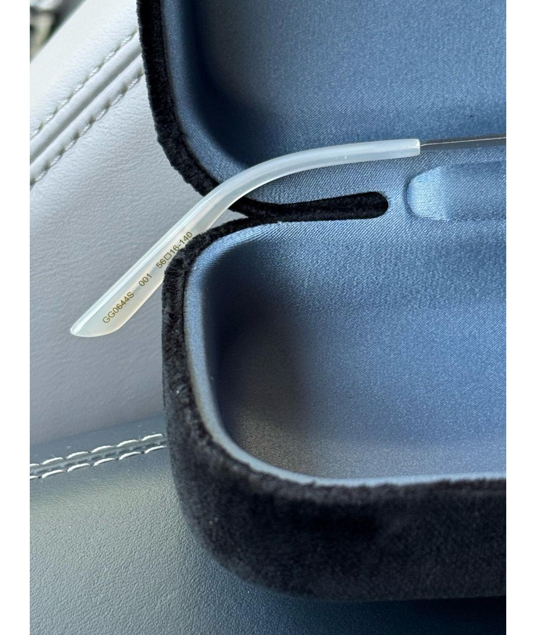 GUCCI Черные металлические солнцезащитные очки, фото 7