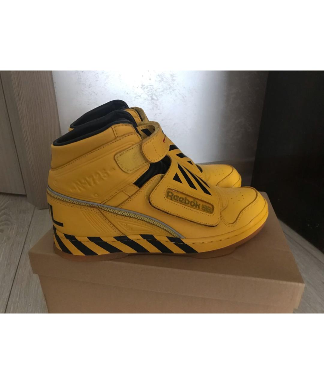 REEBOK Желтые кожаные кроссовки, фото 9