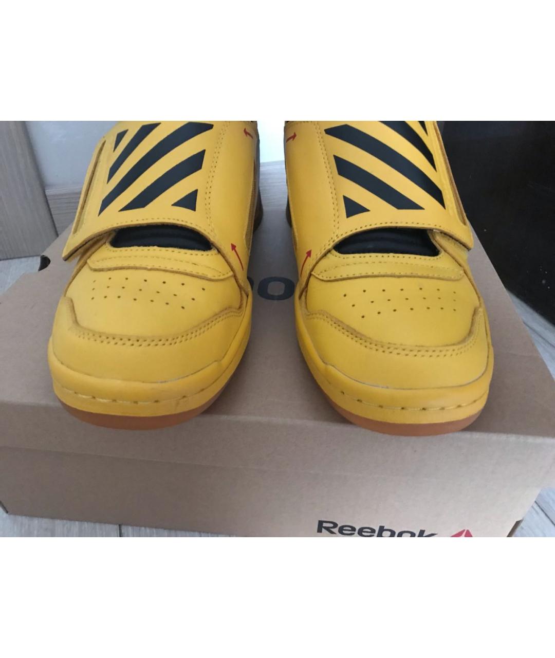 REEBOK Желтые кожаные кроссовки, фото 8