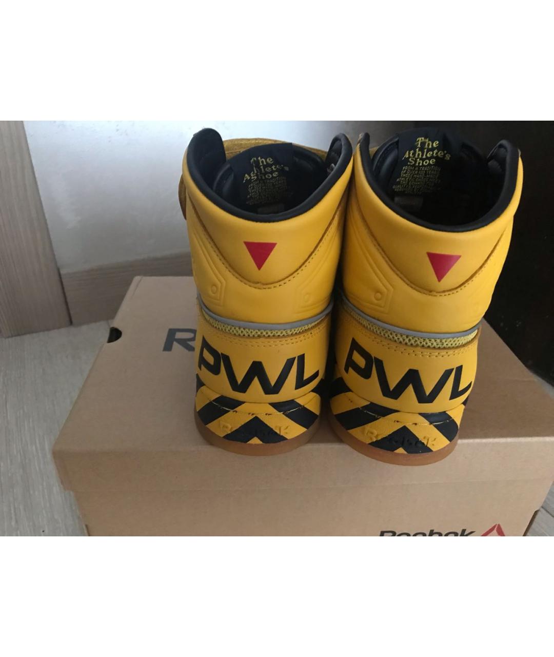 REEBOK Желтые кожаные кроссовки, фото 4
