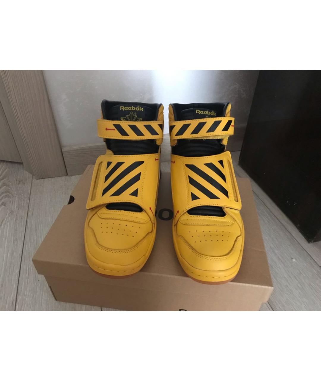 REEBOK Желтые кожаные кроссовки, фото 2