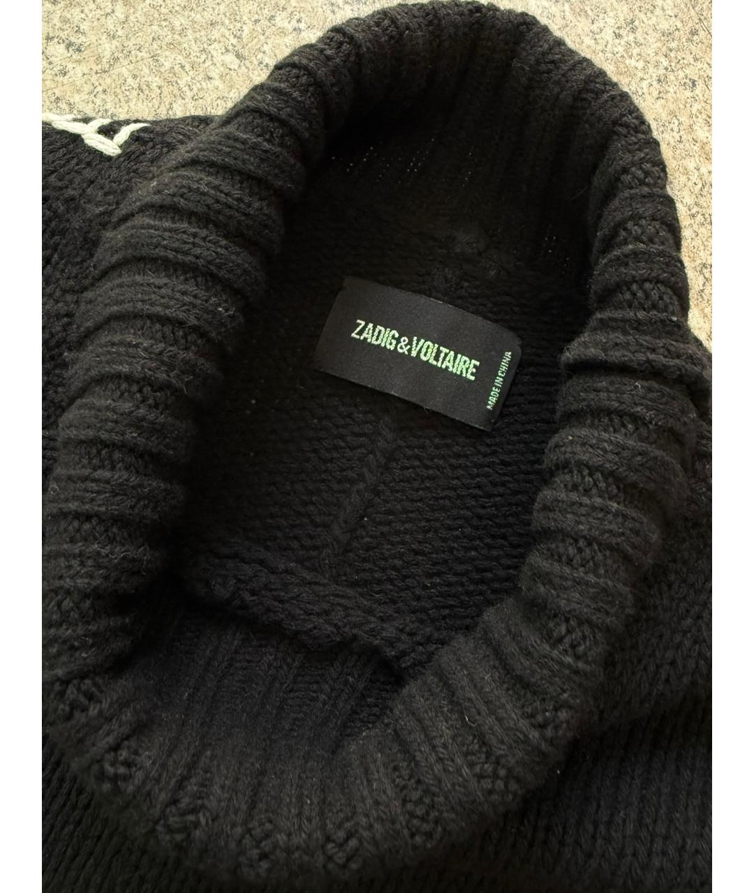 ZADIG & VOLTAIRE Черный шерстяной джемпер / свитер, фото 8