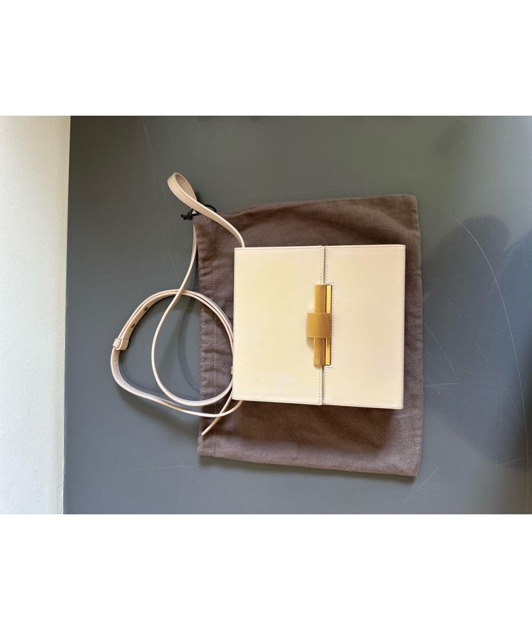 BOTTEGA VENETA Бежевая кожаная сумка через плечо, фото 5