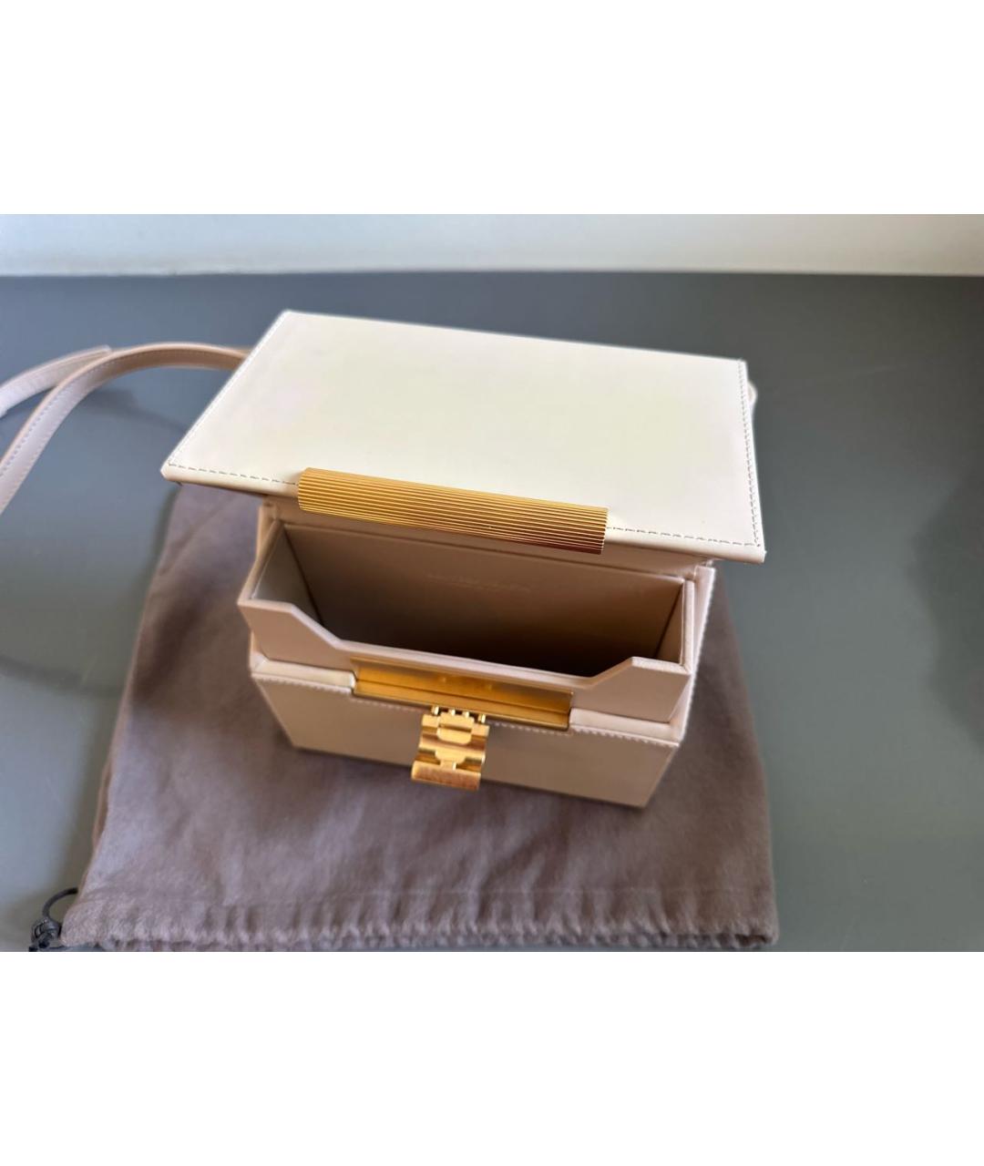 BOTTEGA VENETA Бежевая кожаная сумка через плечо, фото 4