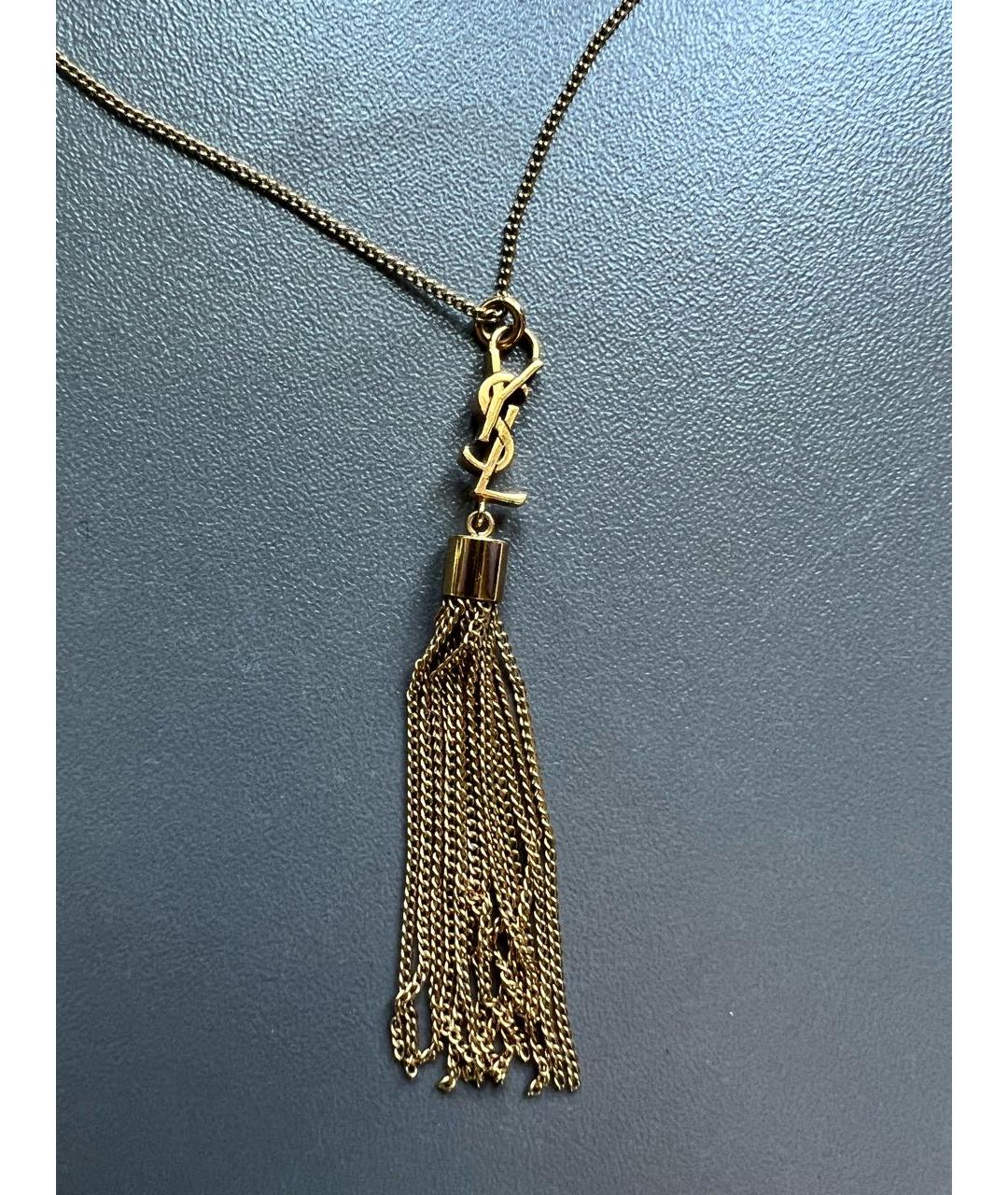 SAINT LAURENT Золотая металлическая подвеска, фото 4